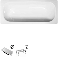 Ванна стальная 1,7*0,7*0,4 (ВИЗ) 2,7мм TEVRO Белый лотос цвет белый (ОР-01207)